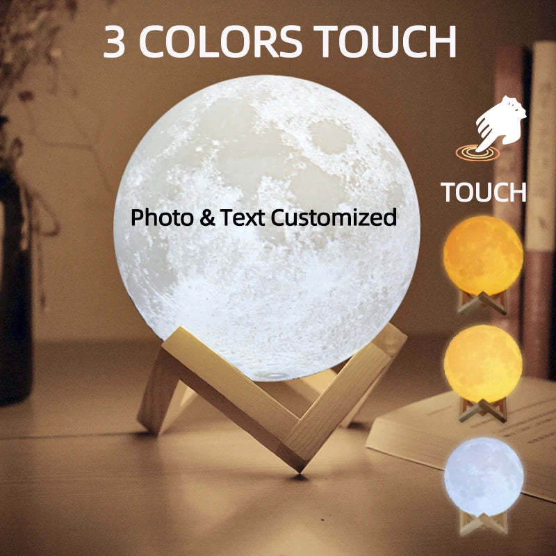 Personalized 3D Moon Lamp Anniversary Gift