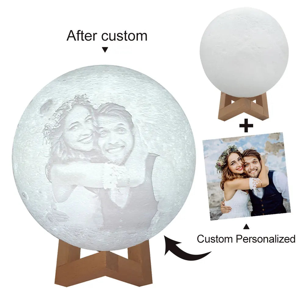 Personalized 3D Moon Lamp Anniversary Gift