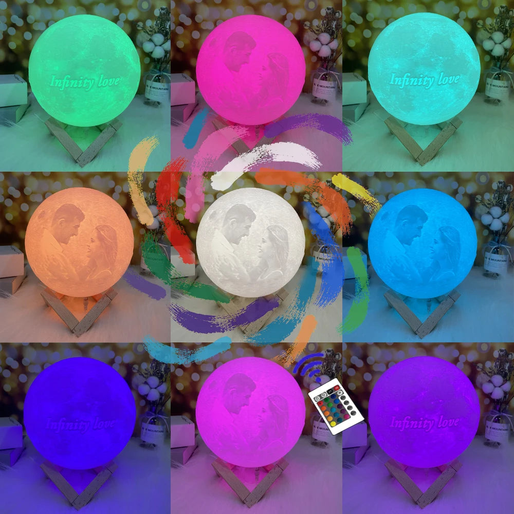 Personalized 3D Moon Lamp Anniversary Gift