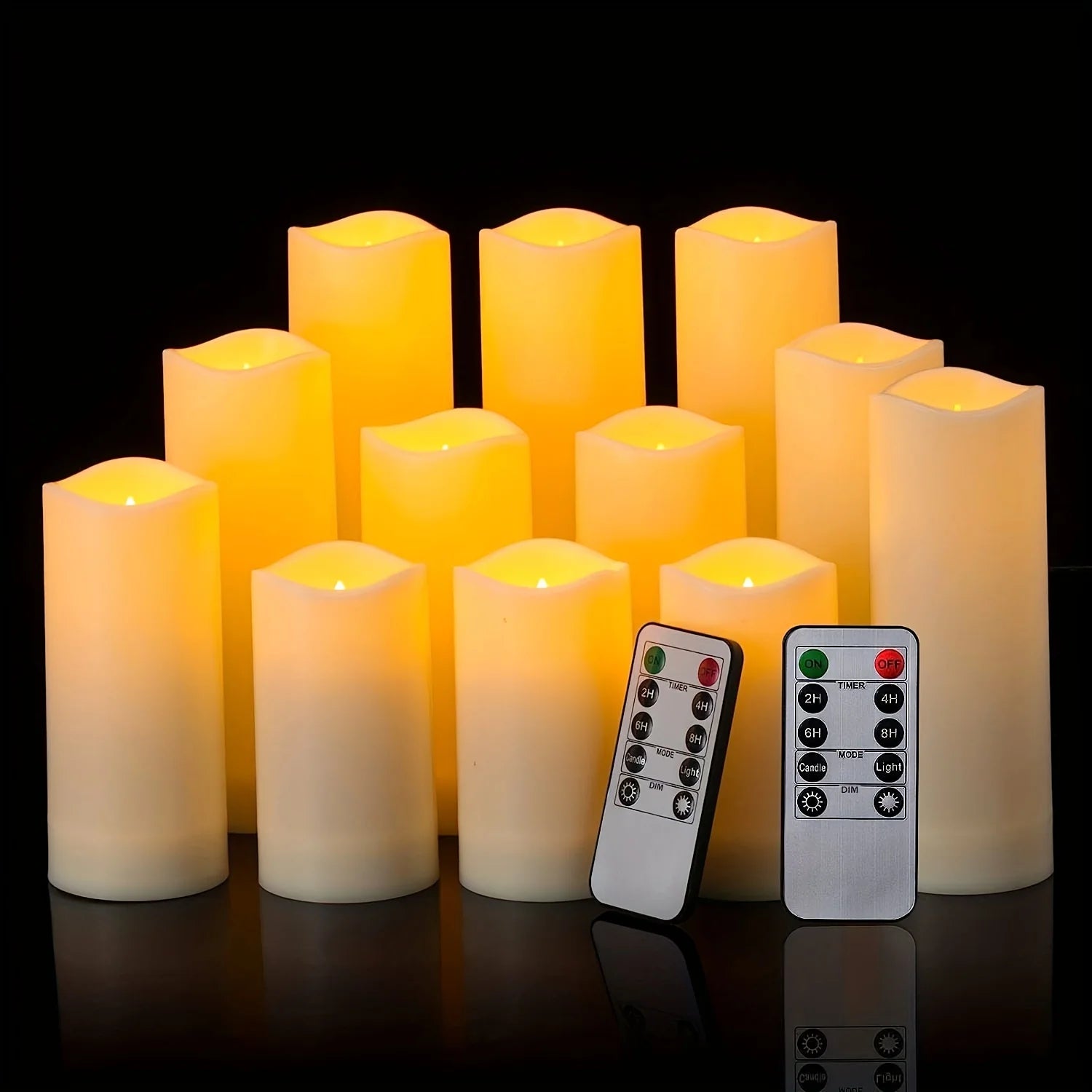 Premium Waterproof LED Pillar Candles Set