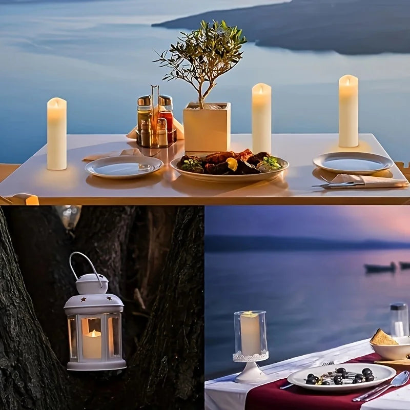 Premium Waterproof LED Pillar Candles Set
