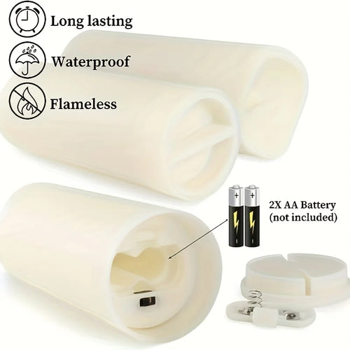 Premium Waterproof LED Pillar Candles Set
